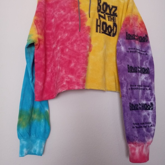 Boyz N The Hood Crop Tie Dye Hoodie Official Merch - Picture 7 of 7